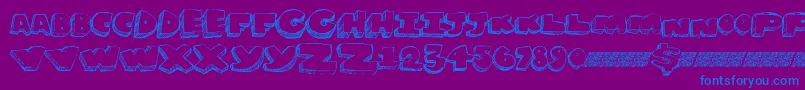 Grapesoda-Schriftart – Blaue Schriften auf violettem Hintergrund