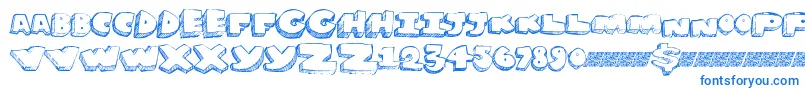 Grapesoda Font – Blue Fonts on White Background