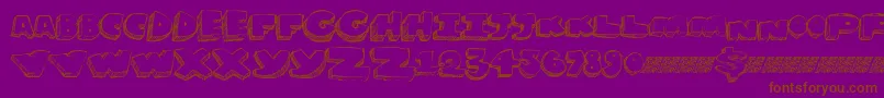 Grapesoda-Schriftart – Braune Schriften auf violettem Hintergrund