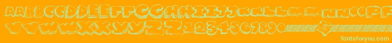 Grapesoda Font – Green Fonts on Orange Background