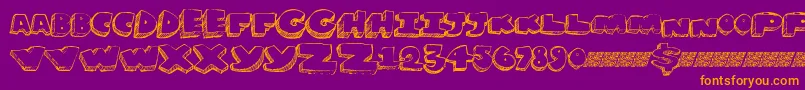 Grapesoda Font – Orange Fonts on Purple Background