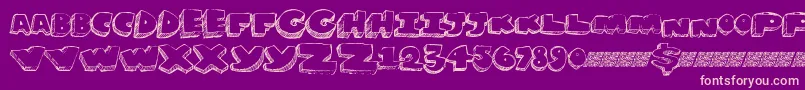 Grapesoda-Schriftart – Rosa Schriften auf violettem Hintergrund