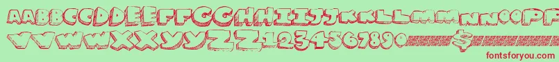 Grapesoda Font – Red Fonts on Green Background