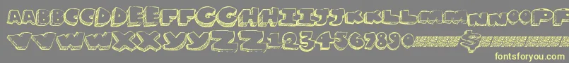 Grapesoda Font – Yellow Fonts on Gray Background