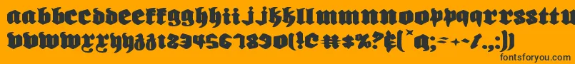 Biergartene Font – Black Fonts on Orange Background