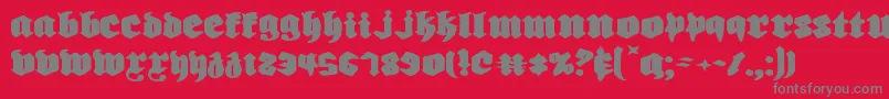 Fonte Biergartene – fontes cinzas em um fundo vermelho