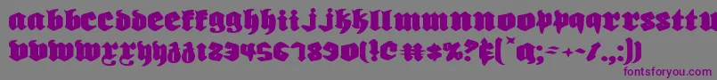 Шрифт Biergartene – фиолетовые шрифты на сером фоне