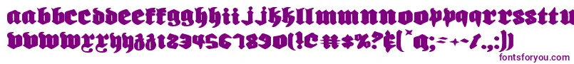 Police Biergartene – polices violettes sur fond blanc