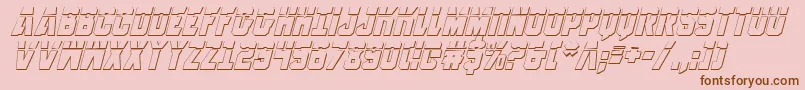 AnitllesLaser3DItalic Font – Brown Fonts on Pink Background
