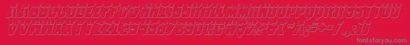 AnitllesLaser3DItalic Font – Gray Fonts on Red Background