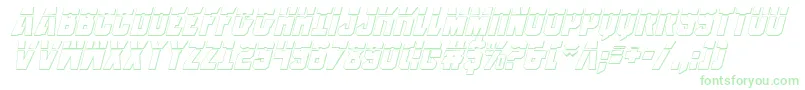 AnitllesLaser3DItalic Font – Green Fonts on White Background
