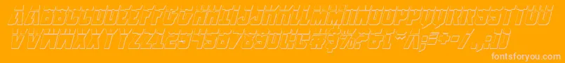 AnitllesLaser3DItalic Font – Pink Fonts on Orange Background