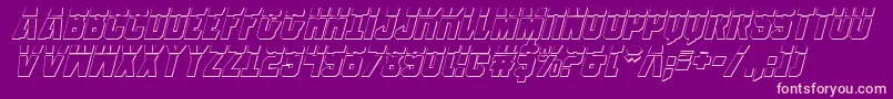 AnitllesLaser3DItalic Font – Pink Fonts on Purple Background