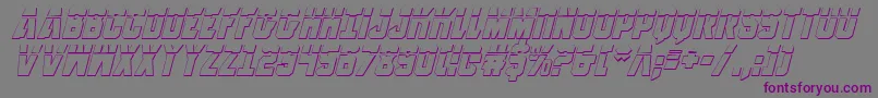 AnitllesLaser3DItalic Font – Purple Fonts on Gray Background