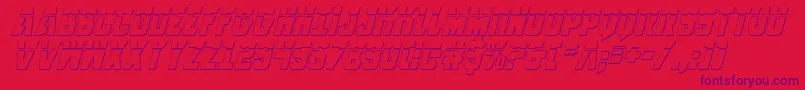 AnitllesLaser3DItalic Font – Purple Fonts on Red Background