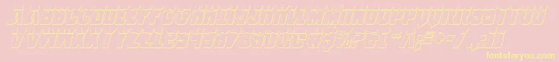 AnitllesLaser3DItalic Font – Yellow Fonts on Pink Background