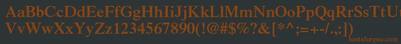 Шрифт TimesltstdSemibold – коричневые шрифты на чёрном фоне