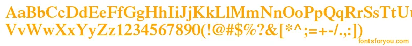 TimesltstdSemibold Font – Orange Fonts on White Background