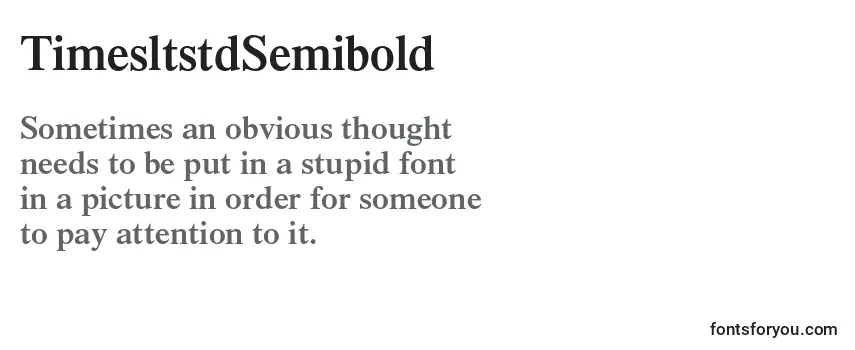 Review of the TimesltstdSemibold Font