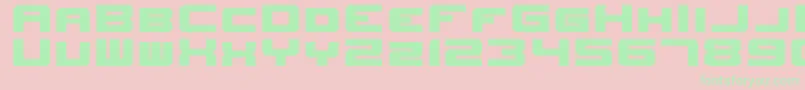 NewHorizons Font – Green Fonts on Pink Background