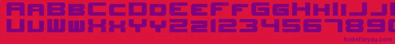 NewHorizons Font – Purple Fonts on Red Background