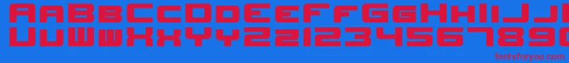 NewHorizons Font – Red Fonts on Blue Background