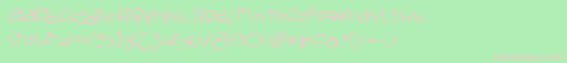 Manustype Font – Pink Fonts on Green Background