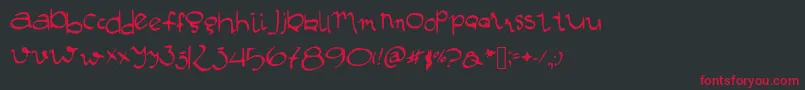 Manustype Font – Red Fonts on Black Background