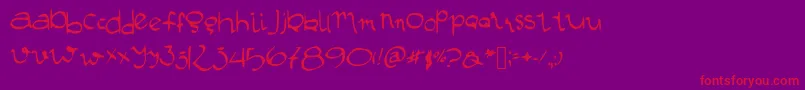 Manustype Font – Red Fonts on Purple Background