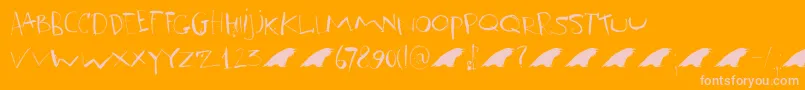 DkRavenheart Font – Pink Fonts on Orange Background