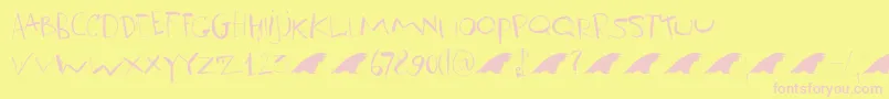DkRavenheart Font – Pink Fonts on Yellow Background
