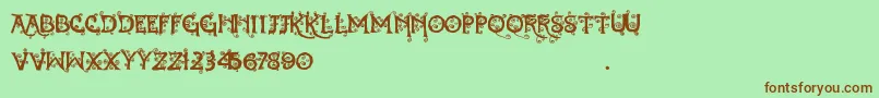 DearestDorothy Font – Brown Fonts on Green Background