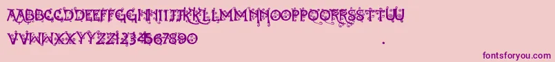 DearestDorothy Font – Purple Fonts on Pink Background