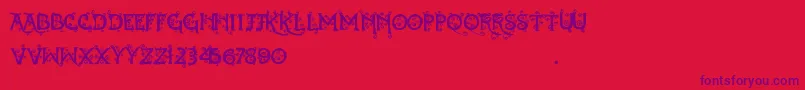 DearestDorothy Font – Purple Fonts on Red Background