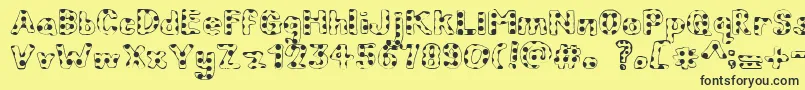 ChildrenInNeed Font – Black Fonts on Yellow Background