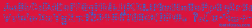 ChildrenInNeed Font – Blue Fonts on Red Background