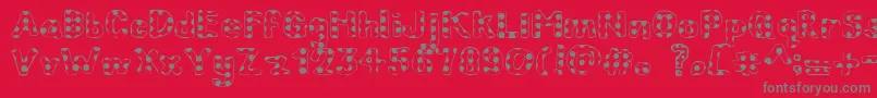 フォントChildrenInNeed – 赤い背景に灰色の文字