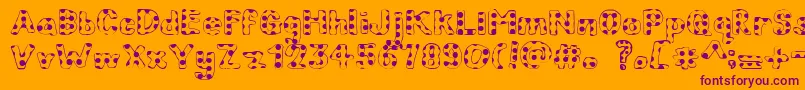 ChildrenInNeed Font – Purple Fonts on Orange Background