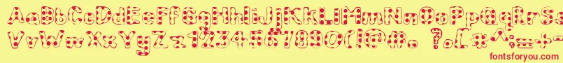 ChildrenInNeed Font – Red Fonts on Yellow Background