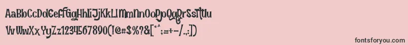 フォントFunInTheJungle – ピンクの背景に黒い文字