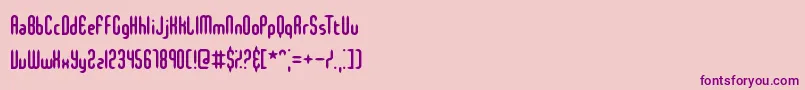 Police SlenderMiniBrk – polices violettes sur fond rose