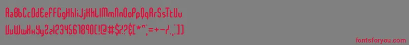 SlenderMiniBrk Font – Red Fonts on Gray Background