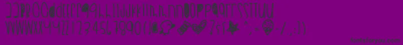 Dreamieeyesinstars Font – Black Fonts on Purple Background