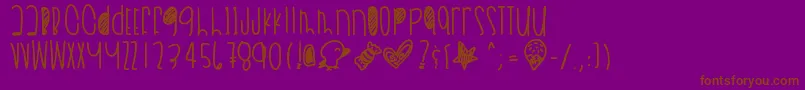 Dreamieeyesinstars Font – Brown Fonts on Purple Background