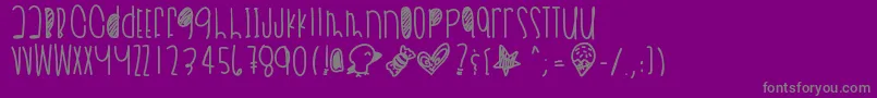 Dreamieeyesinstars Font – Gray Fonts on Purple Background