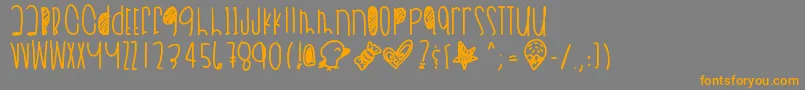 Dreamieeyesinstars Font – Orange Fonts on Gray Background
