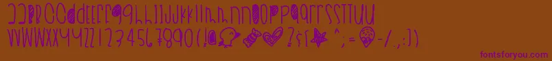 Dreamieeyesinstars Font – Purple Fonts on Brown Background