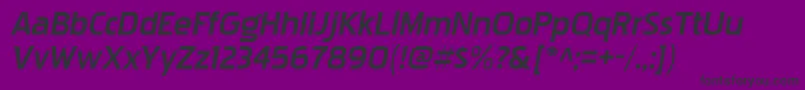 PakenhamxprgBolditalic Font – Black Fonts on Purple Background