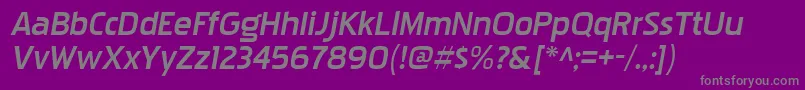 PakenhamxprgBolditalic Font – Gray Fonts on Purple Background