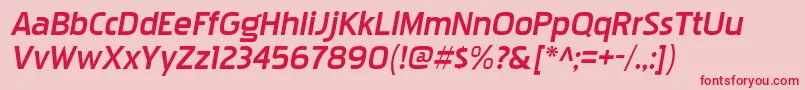 PakenhamxprgBolditalic Font – Red Fonts on Pink Background